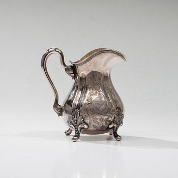 KAFFESERVIS, 3 delar, silver, Auran Kultasepät, Åbo 1915-1916. Tot. vikt ca 1290 g.