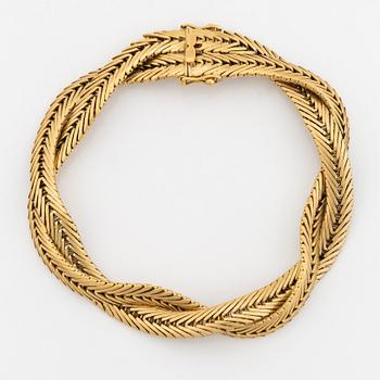 18K gold bracelet, Italy.