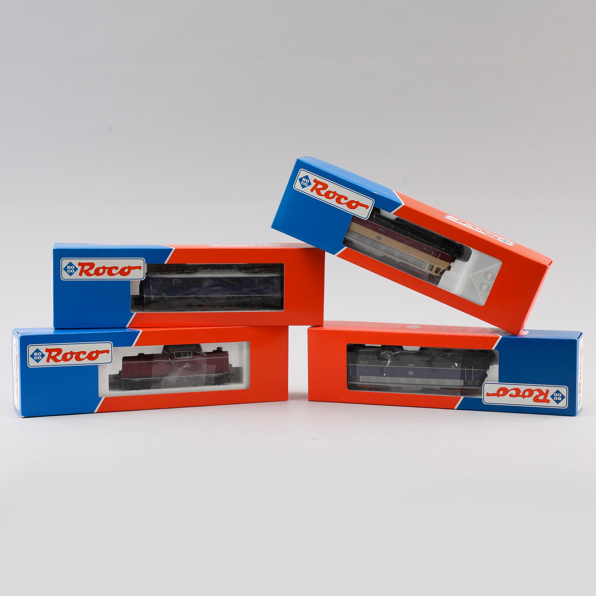 SAMLING MODELLTÅG, 4 delar, Roco, Österrike.