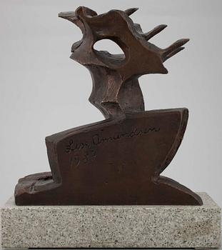 LISE AMUNDSEN, FÅGLAR. Brons, sign. 1987.