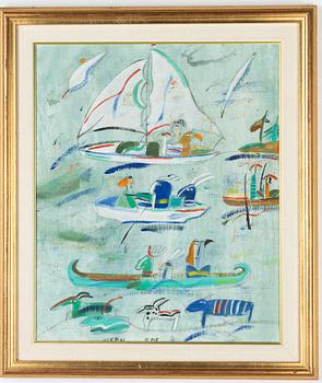 Madeleine Pyk, oil on canvas, signed.