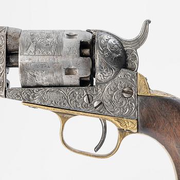 A Colt 1849 pocket percussion revolver, no 68741 for 1853.