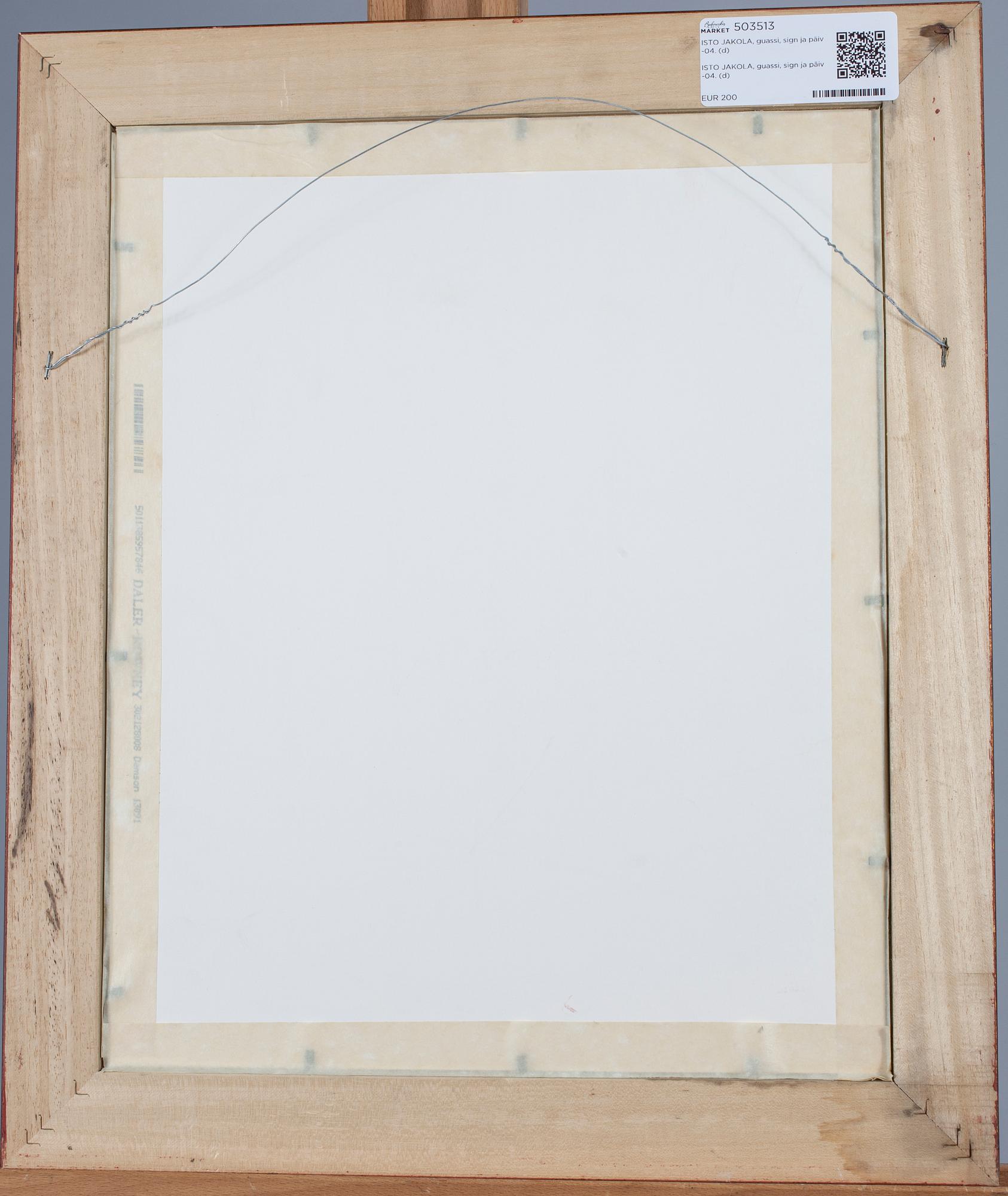 ISTO JAKOLA, gouache på papper, signerad och daterad -04.