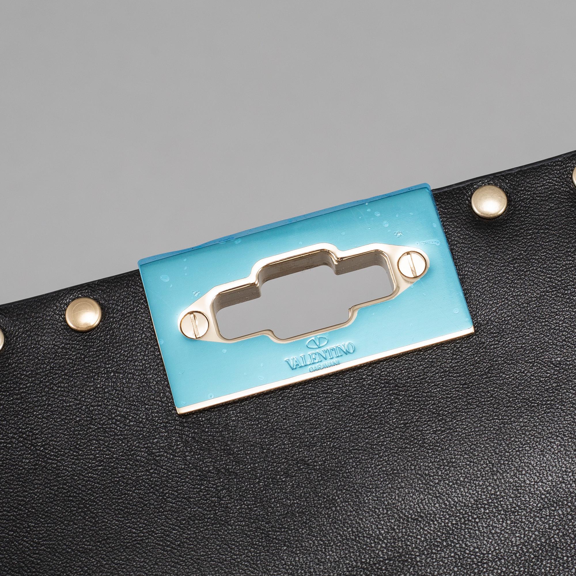 VALENTINO, "Leopard pony spike bag ".