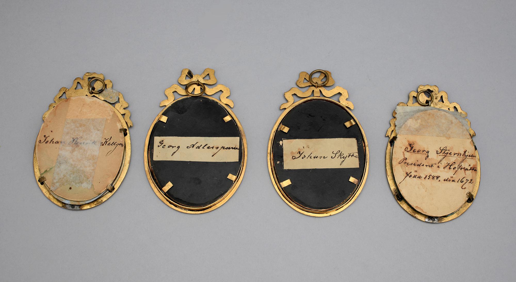 MINIATYRER, 4 st, 1800-tal.