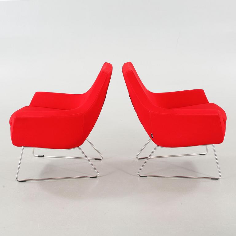 A pair armchairs named "Happy", designed by Roger Persson for Swedese, 21th century.