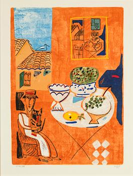 Madeleine Pyk, färglitografi, 1994, signerad 3516/5000.