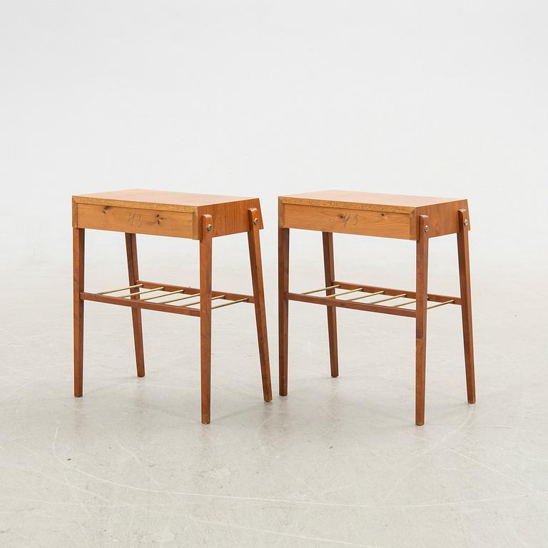 Bedside tables, a pair, 1950s/1960s.
