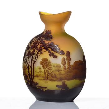 Emile Gallé, a large Art Nouveau cameo glass vase, Nancy, France, post 1904.