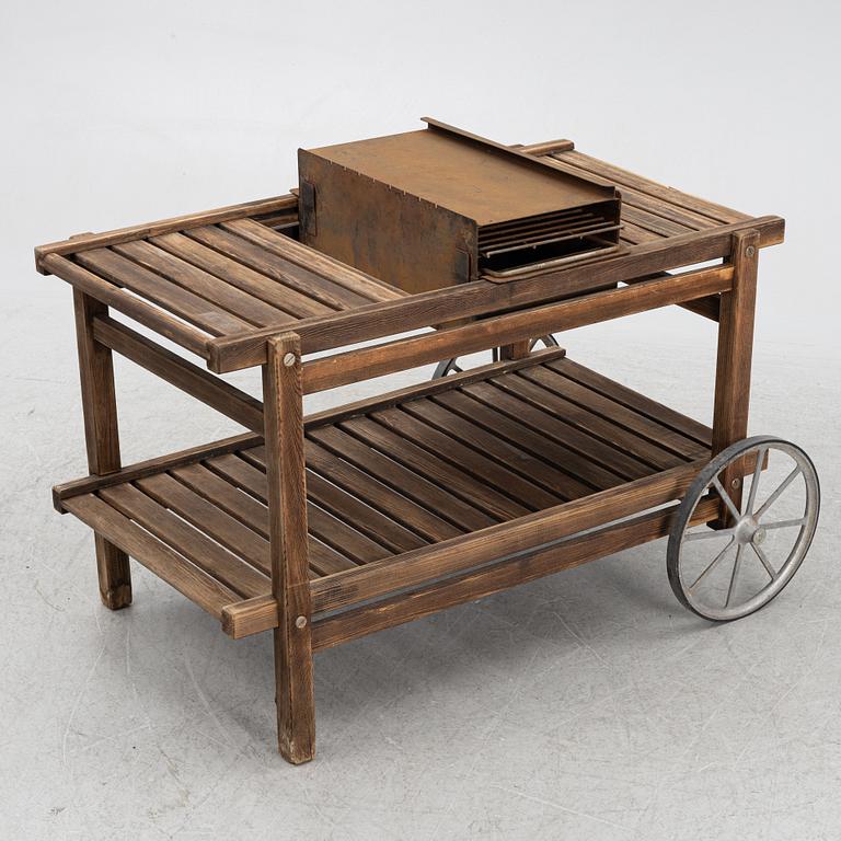 Elsa Stackelberg, serving trolley / barbecue trolley, Free Form, Edsbruk.