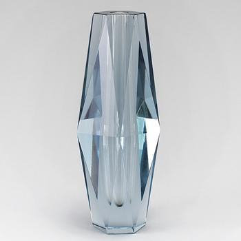 A glass vase by Strömbergshyttan.
