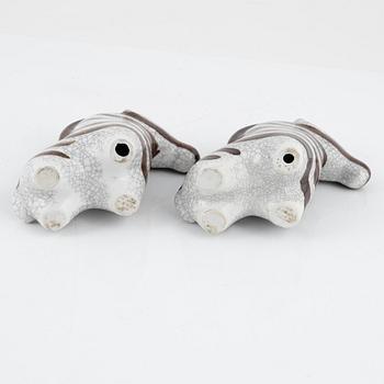 Taisto Kaasinen, a pair of stoneware figurines, Arabia, Finland.