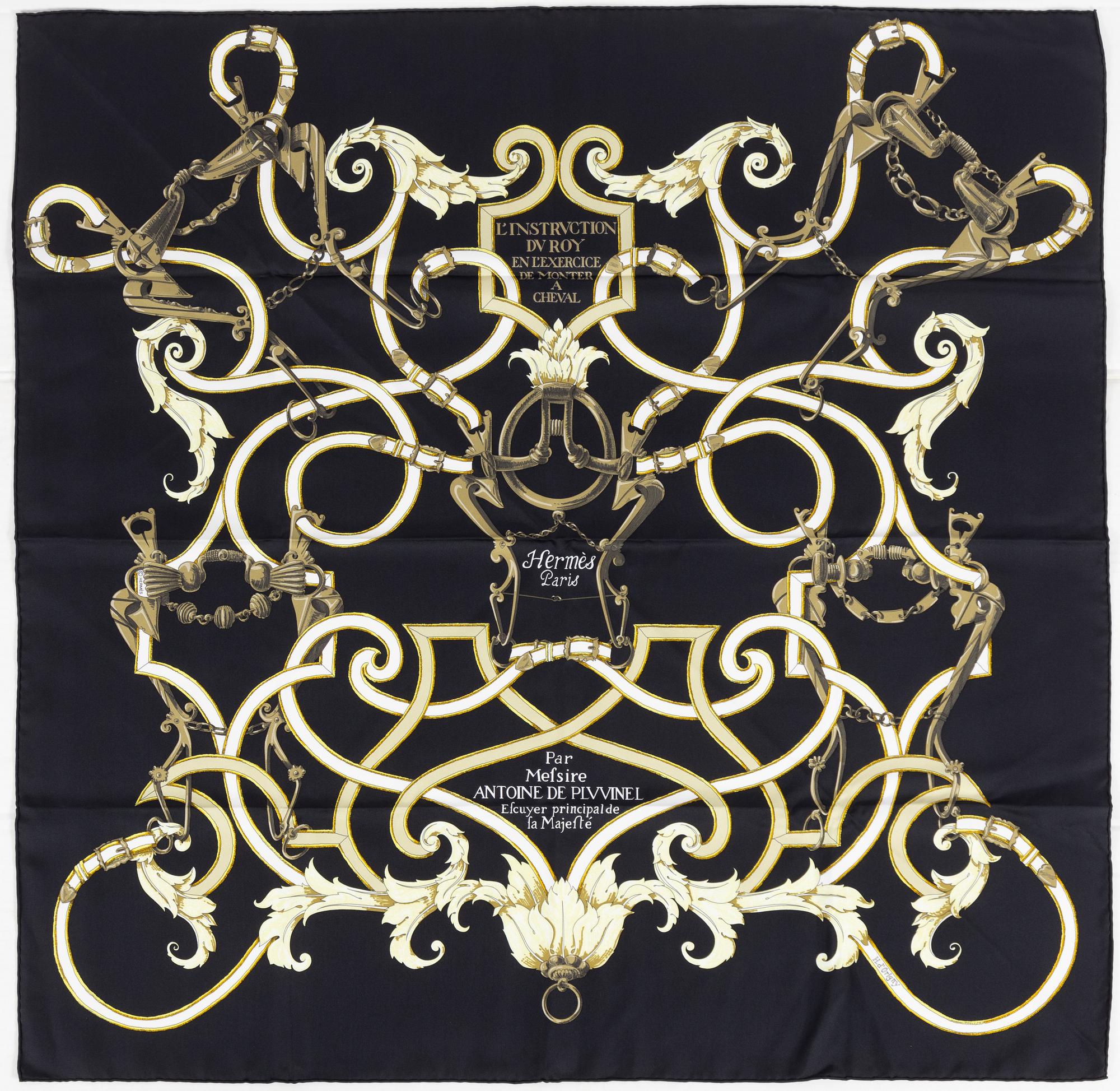 Hermès, scarf "L'instruction du Roy, en l'exercice de monter à cheval".