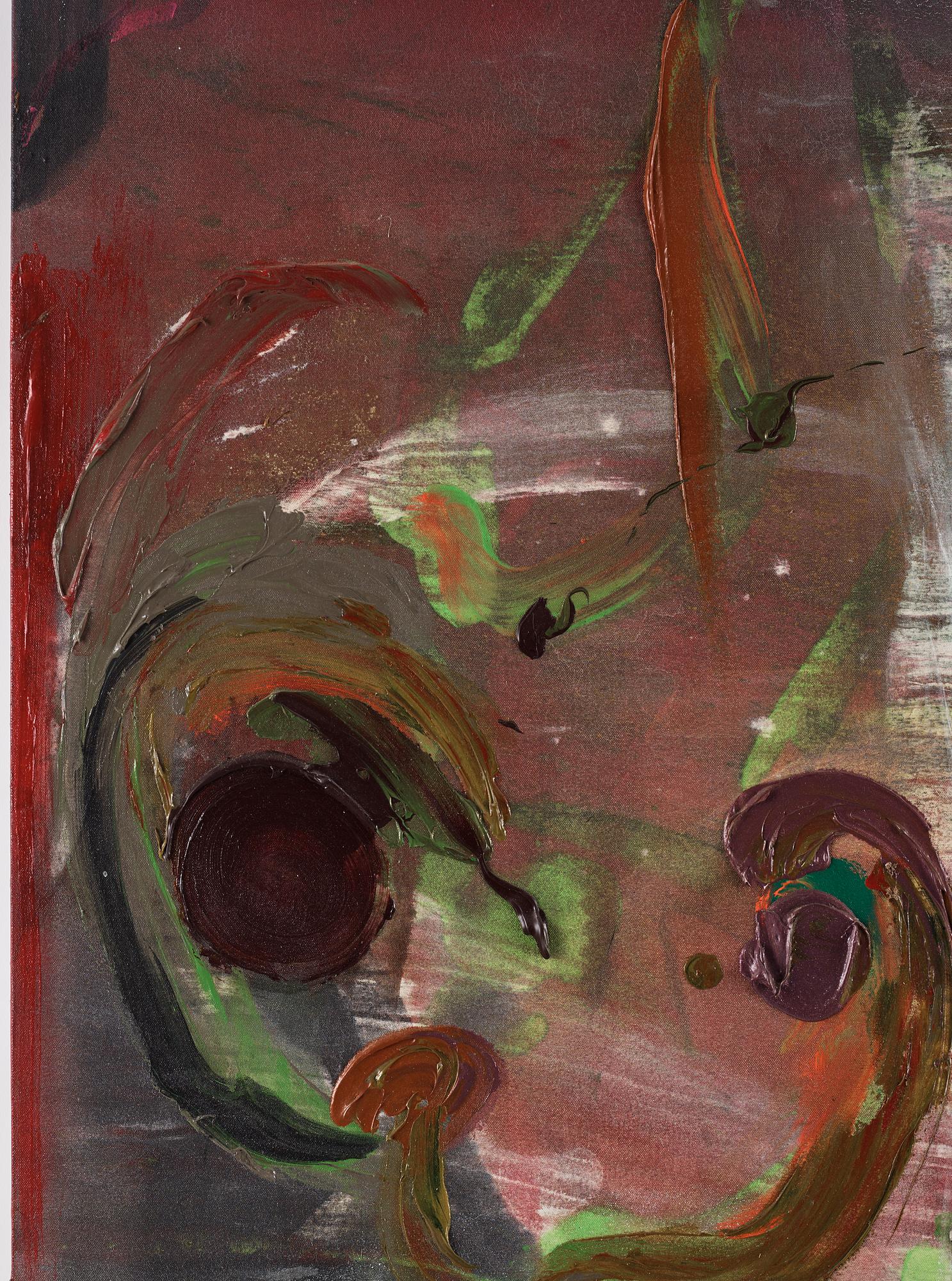 Stephen Mueller, signerad och daterad 1987 a tergo. Akryl på duk.