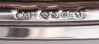 LJUSSTAKAR, 1 par, silver, CG Hallberg, Stockholm 1956.