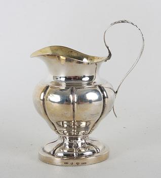 GRÄDDKANNA, silver. Gustaf Möllenborg, Stockholm, 1840.