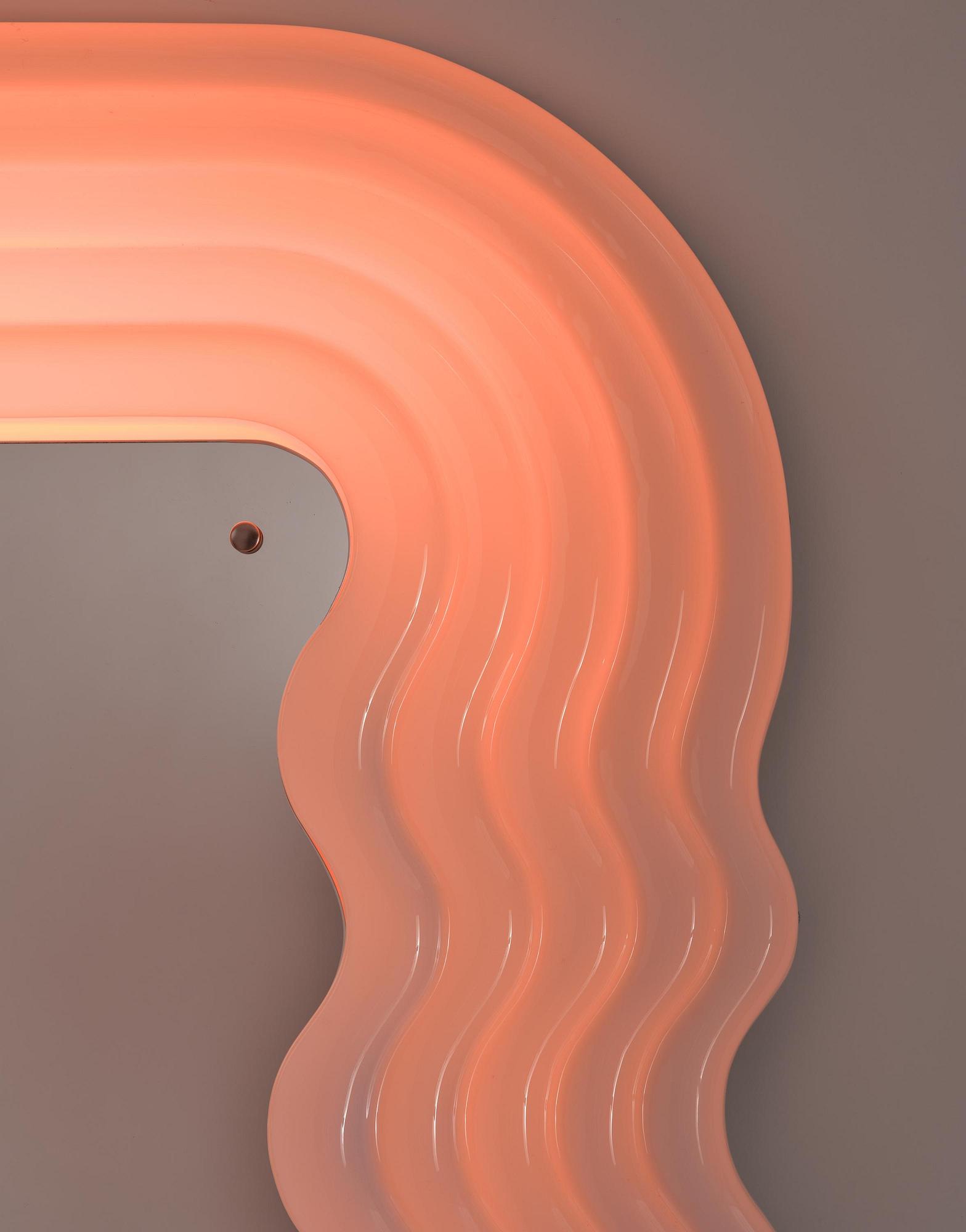 Ettore Sottsass, an "Ultrafragola" mirror, Poltronova, Italy, 21st century.