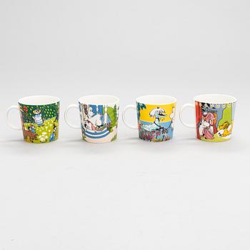 MOOMIN-MUGS, seven porcelain, Moomin Characters, Arabia 2012-2020.