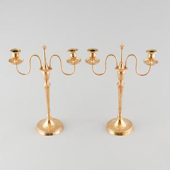 A pair of candelabras by Skultuna Bruk, second half of the 19th century.