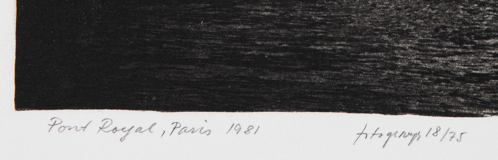 Lennart Olson, fotografi signerad och numrerad 18/75.