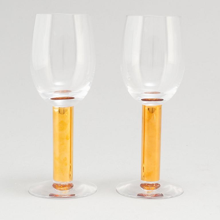 Eight 'Nobel' wine glasses by Gunnar Cyrén.