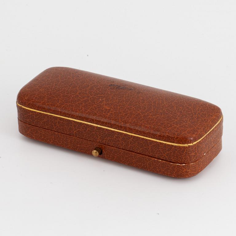 Cultured pearl and rose-cut diamond brooch.