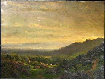 JOHN CLAYTON ADAMS, olja på duk, sign.