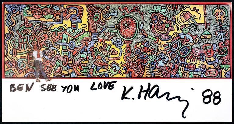 KEITH HARING, fototryck, sign o dat -88, "Casino Knokke".