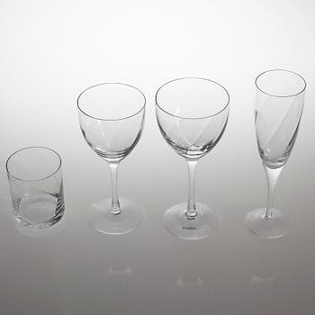 35 glasses by Bertil Vallien for Kosta Boda, model "Chateau", second half of the 20th century.