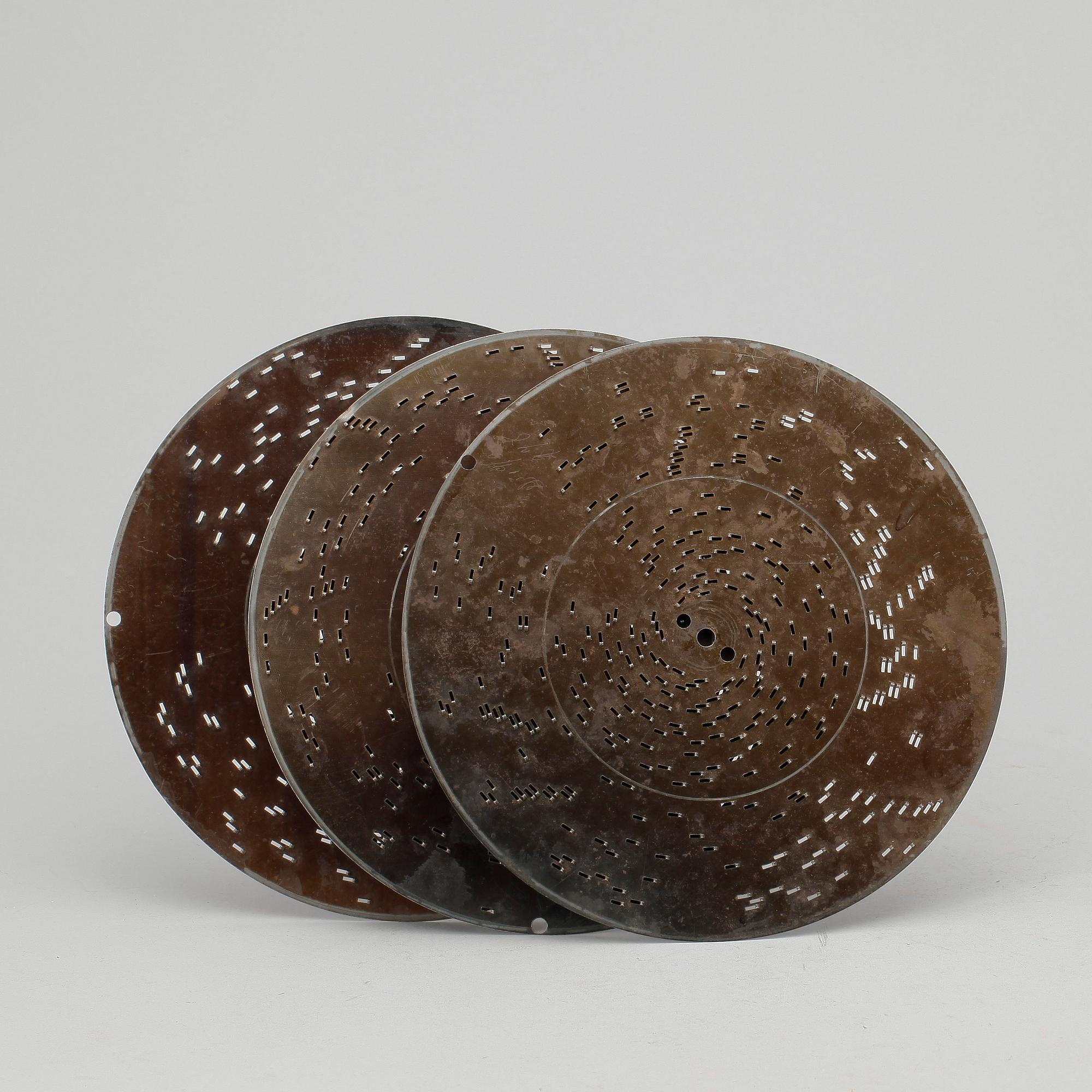 SPELDOSA MED SKIVOR, 33 st, Polyphon, Tyskland, omkring 1900.
