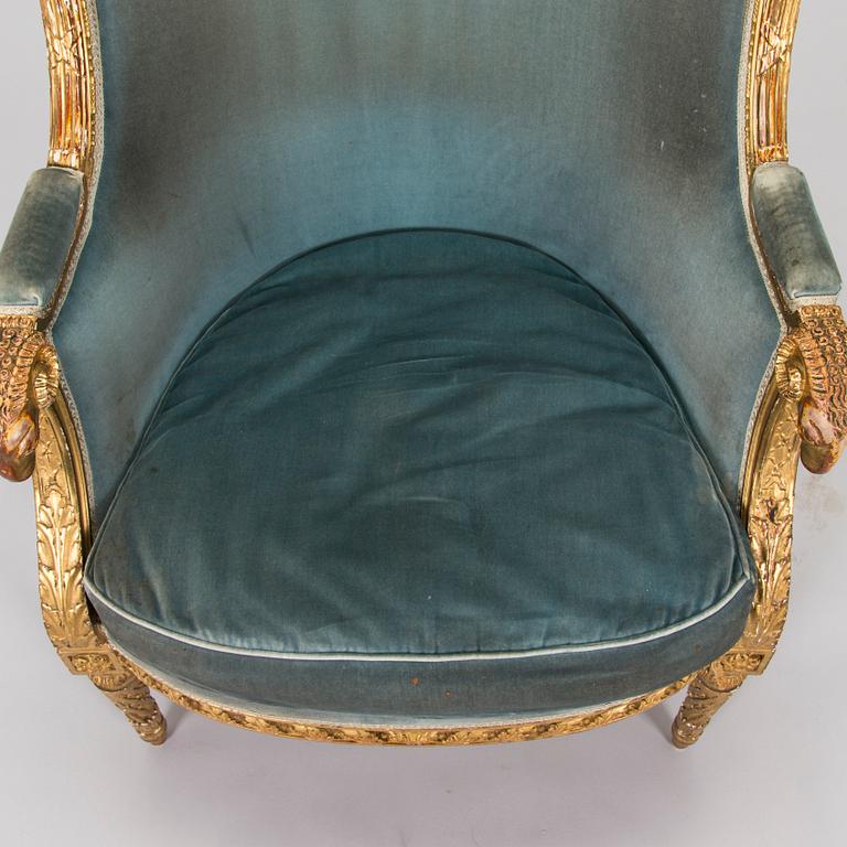 Bergère, Edward VII's inventory stamp (reign 1901-1910), England.