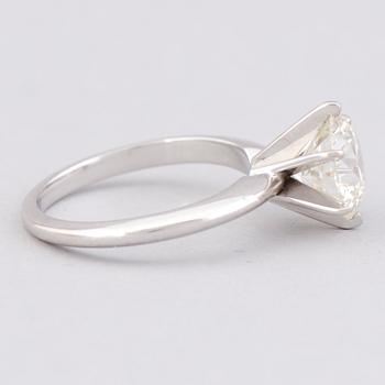 A RING, brilliant cut diamond, 14k white gold.