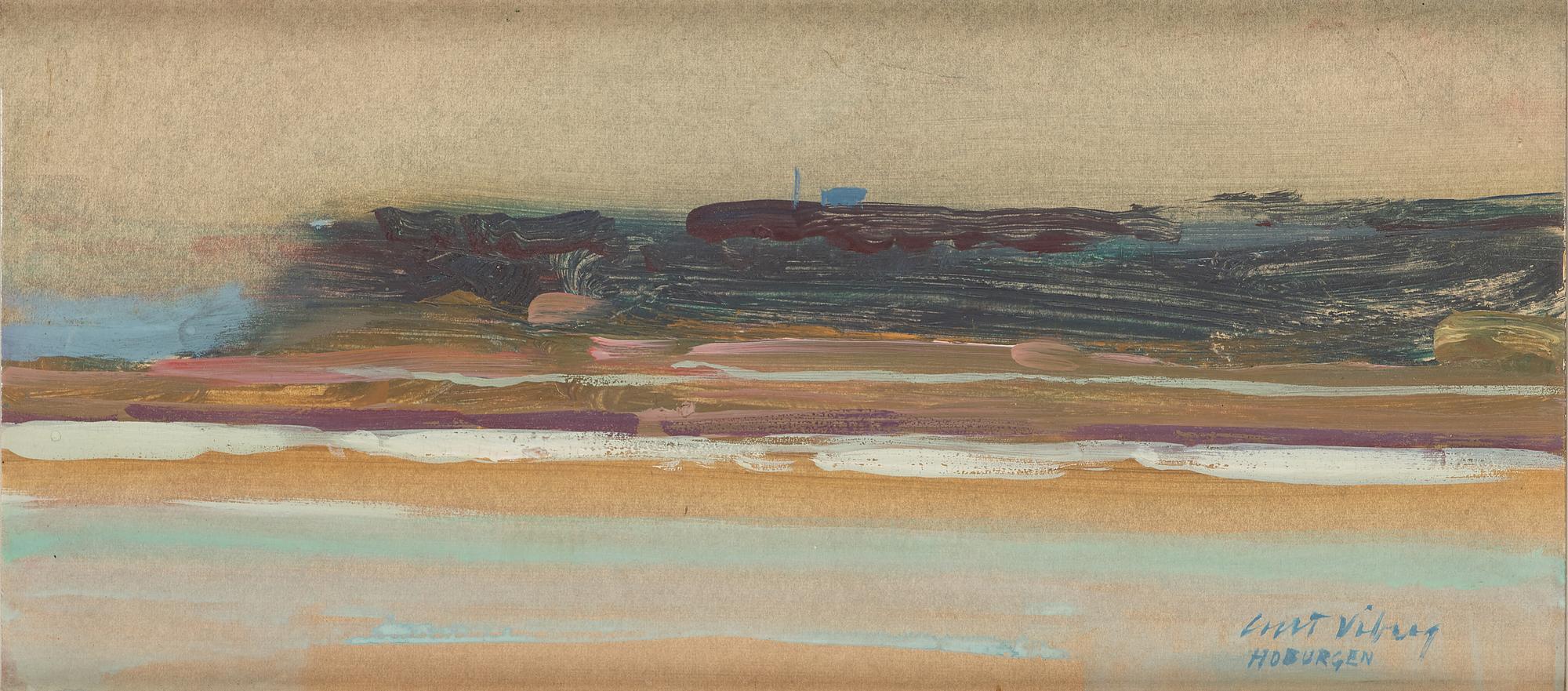 CURT VIBERG, olja på pannå, sigerad.