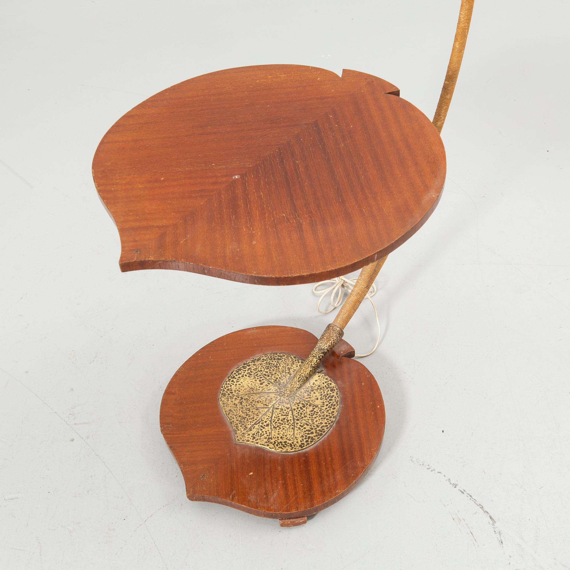 Floor lamp, swan-neck model, first half of the 20th century.
