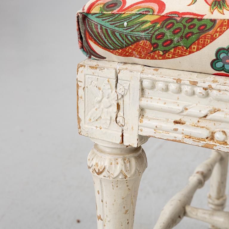 A pair of Gustavian stools, late 18th century.