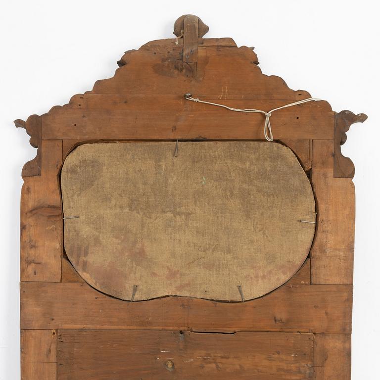 Spegel med konsolbord, sent 1800-tal, med målning, 1700-tal.