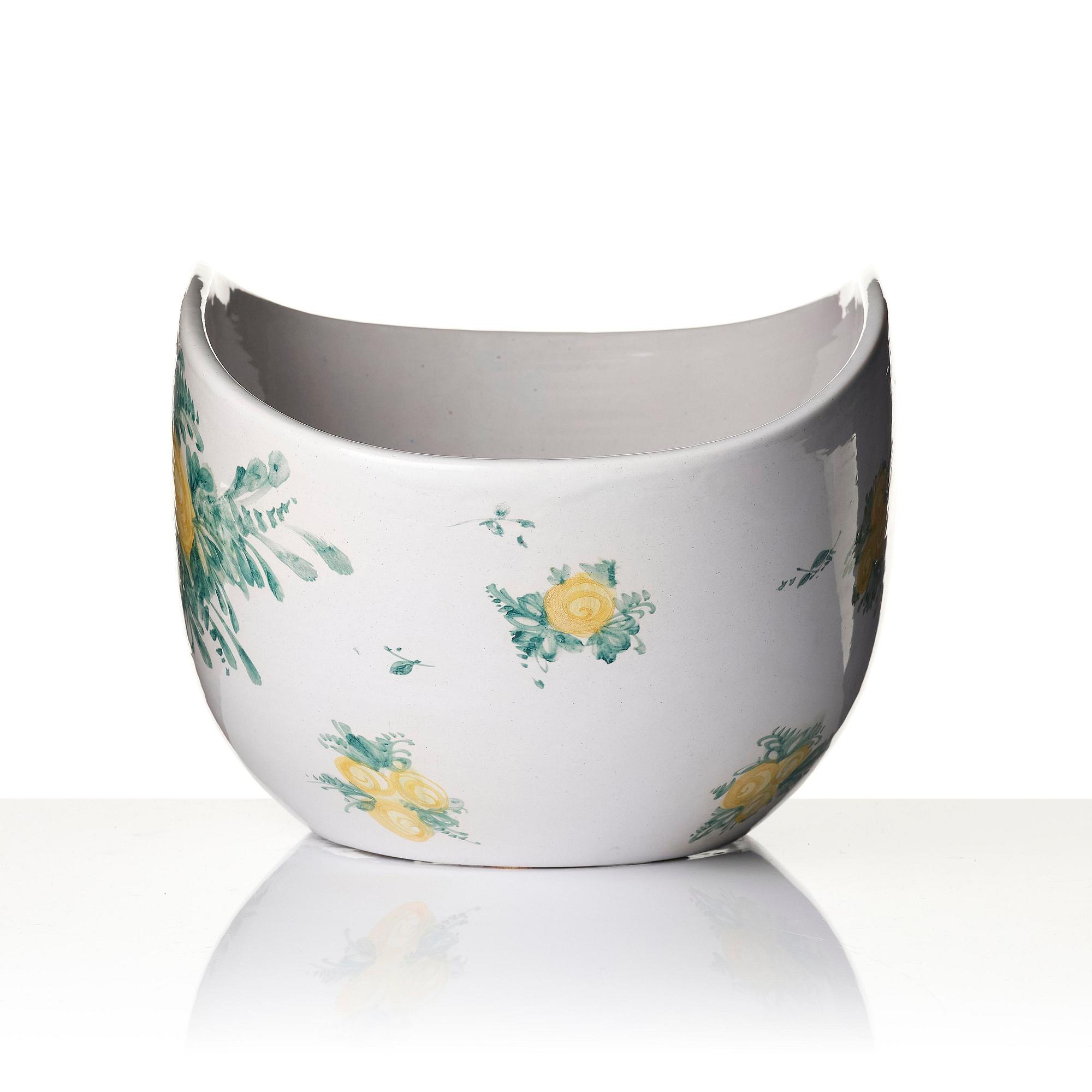 Björn Wiinblad, stor skål, glaserad keramik, Danmark, daterad 1977.