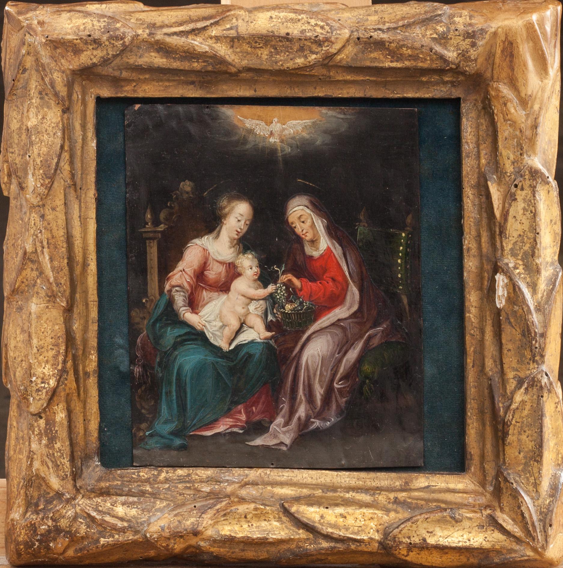 OKÄND KONSTNÄR, olja på kopparplåt, flamländsk skola, 1600-tal.