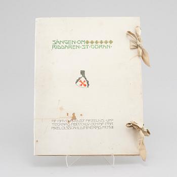 and ARVID AUGUST AFZELIUS, original manuscript and five watercolors, 1907.