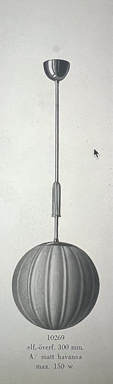 Harald Notini, an imposing ceiling lamp, Arvid Böhlmarks Lampfabrik, Stockholm, 1930s.