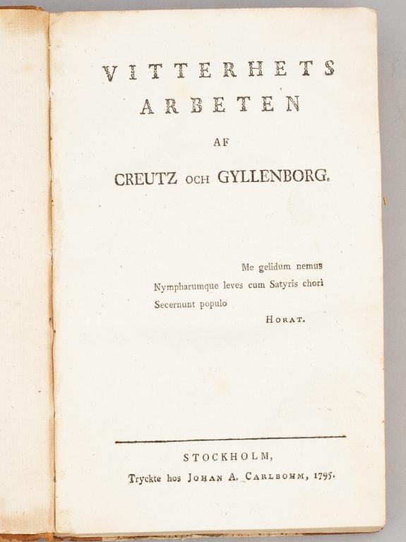 Äldre vitterhet, med Tessins brev till Gustaf III (7 vol).