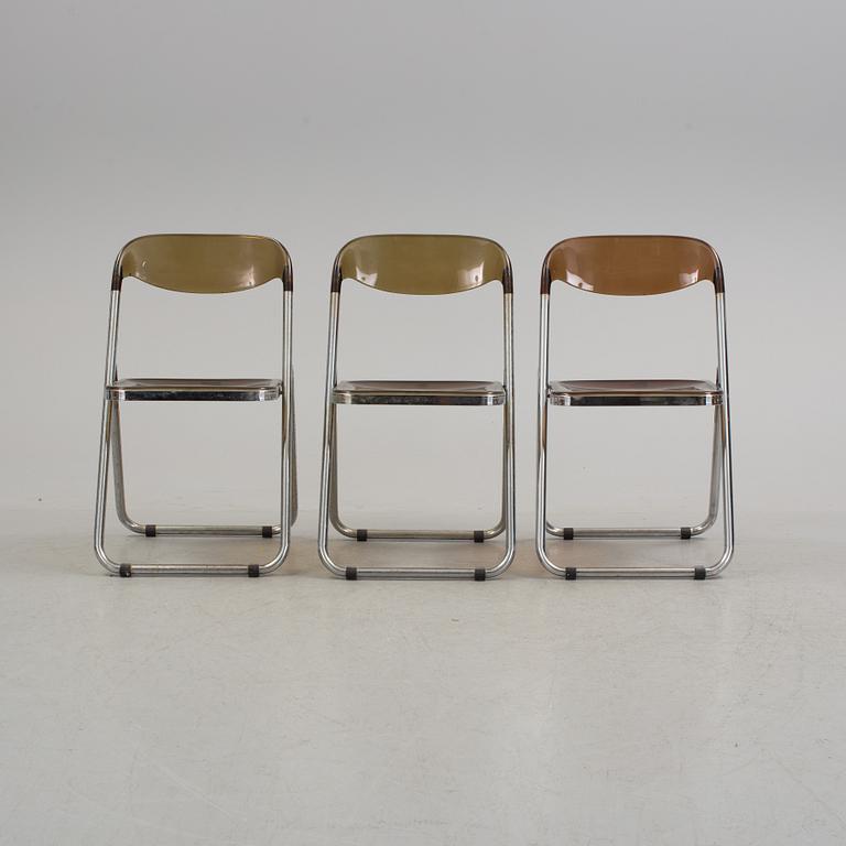 A set of three 1960/70s folding chairs "Modello Depositato", Italy.