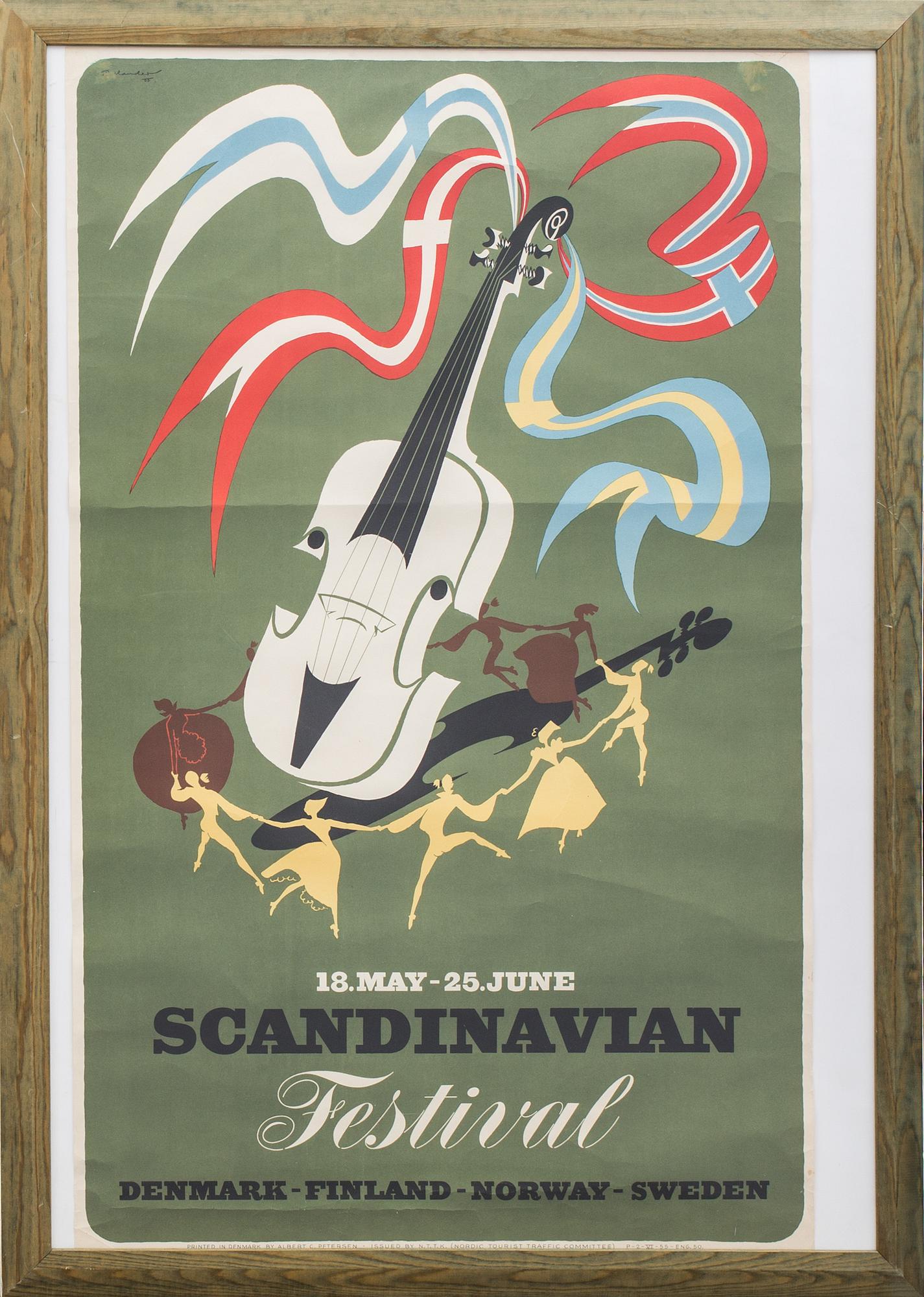 REKLAMAFFISCH, "Scandinavian festival". 1955.