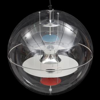 VERNER PANTON, taklampa, "VP-Globe", Frandsen, Danmark, 2000-tal. Höjd 80 cm.