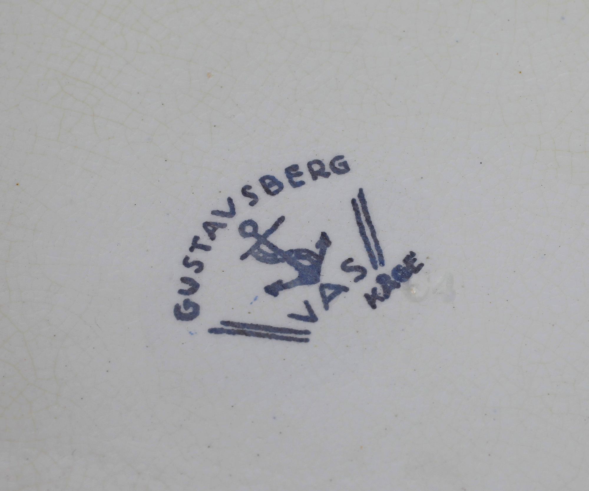 YTTERFODER, 2 st, flintgods, Wilhelm Kåge, Gustavsberg, 1900-talets första hälft.