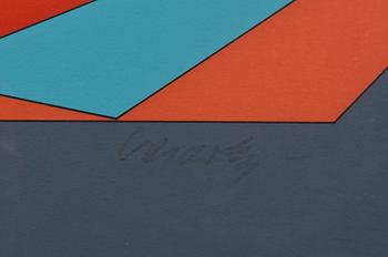 VICTOR VASARELY, serigrafia, signeerattu.