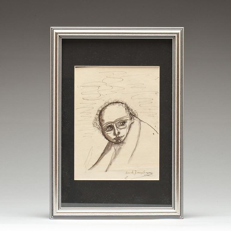 ERNST JOSEPHSON. Tuschteckning, signerad.