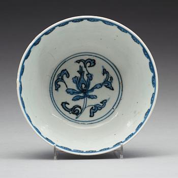 A blue and white bowl, Ming dynasty (1368-1644).