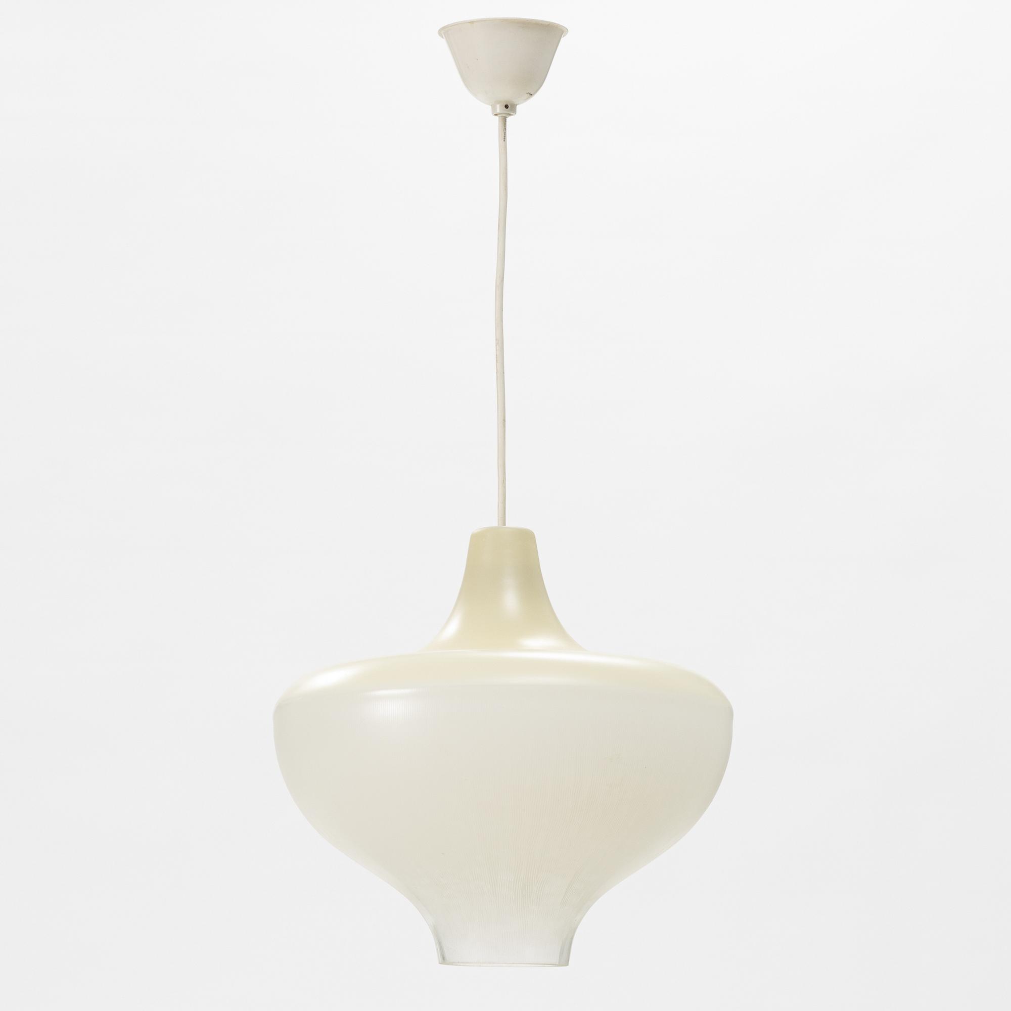 A glass ceiling light, Scandinavia, mid 20th Century.