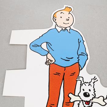 TIN TIN, parti, bl a affischer och figurer, 1900-talets andra hälft.